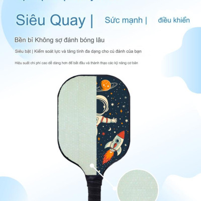 Vợt Pickleball Trẻ Em Sợi Carbon Cao Cấp Đại Nam Sport + Kèm Túi Chống Sốc Và 4 Bóng