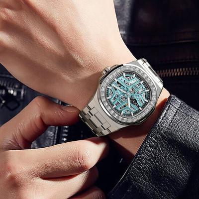 Đồng Hồ Nam I&W Carnival 763G1 Chính Hãng Full Box Chống Nước Kính Chống Xước Dây Thép Cao Cấp BH24T (Máy Cơ Tự Động)