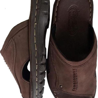 Dép Nam BIGGBEN May Đế  Da Bò Thật DN40