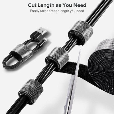 Ugreen UG60485LP124TK 5M cỡ 15mm băng dán Velcro màu đen ngang 1.5cm - HÀNG CHÍNH HÃNG