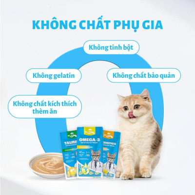 [Giá sỉ] Súp Thưởng Cho Mèo MR.VET có Omega 3, Prebiotics, Taurine-Hỗ Trợ Tiêu Hóa,Sức Khỏe Tim Mạch