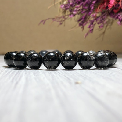 Vòng tay Thạch Anh Tóc Đen 10mm cao cấp chuẩn 7A