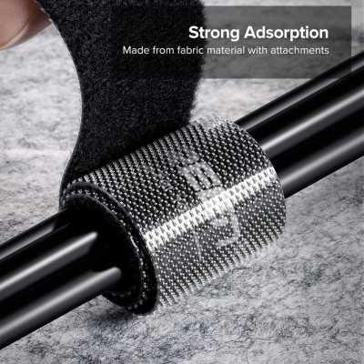 Ugreen UG60484LP124TK 2M cỡ 15mm băng dán Velcro màu đen ngang 1.5cm - HÀNG CHÍNH HÃNG