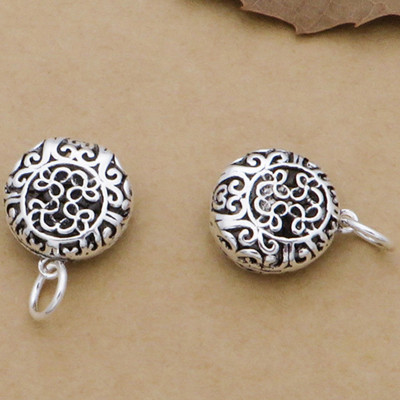 Combo 2 cái charm bạc hình túi may mắn treo - Ngọc Quý Gemstones