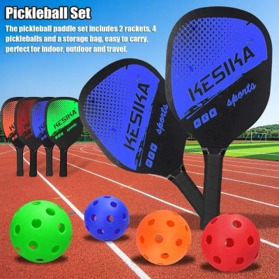 Bộ vợt 2 pickleball Và 4 Quả Bóng Pickleball Kèm túi đựng Phụ Kiện Thể Thao