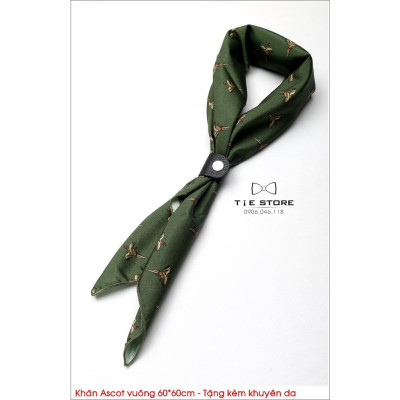 NHIỀU MẪU Khăn Ascot  vuông 60*60cm - Khăn quàng trong áo sơ mi - New Collection