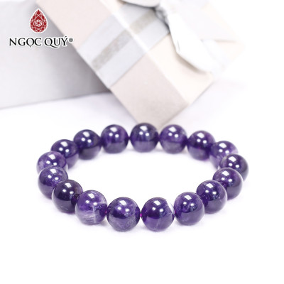 Vòng tay đá thạch anh tím mệnh hỏa. thổ - Ngọc Quý Gemstones