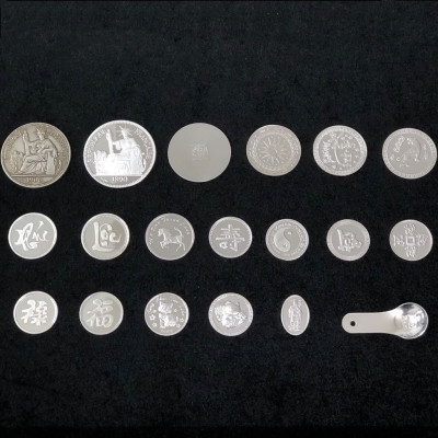 Đồng Xu Cạo Gió Đánh Cảm  Bạc Ta Nguyên Chất S99 Mã Đáo Thành Công Loại Nhỏ Đường Kính 2,3cm BẠC HIỂU MINH XDG4