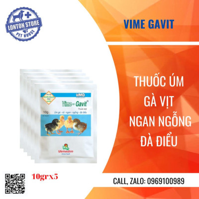 VEMEDIM Vime Gavit - Combo 05 Gói Úm Gà Vịt, Ngan, Ngỗng, Đà Điểu 10g - Lonton Store