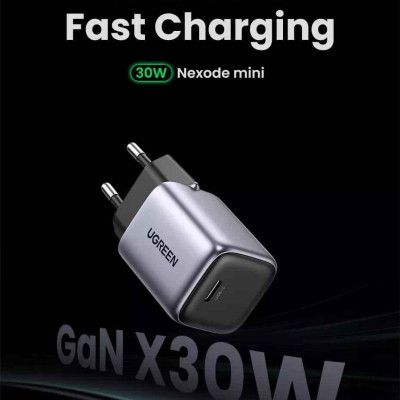 Ugreen UG15329CD319TK 30W Bộ sạc nhanh Nexode GaN USB Type-C PD3.0 qc4.0 Màu Trắng chuẩn cắm US - HÀNG CHÍNH HÃNG