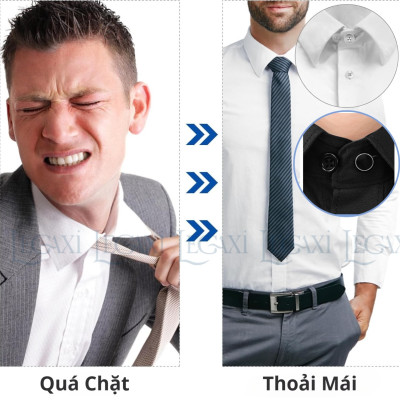 Nút Nới Rộng Cổ Áo Kim Loại, Mở Rộng Cổ Áo Sơ Mi, Nút Điều Chỉnh Nút Áo Cho Nam Nữ Lò Xo Legaxi