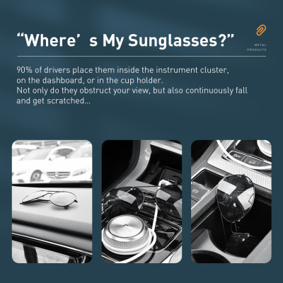 Móc kẹp treo Baseus Platinum Vehicle Eyewear Clip ACYJN- Hàng chính hãng