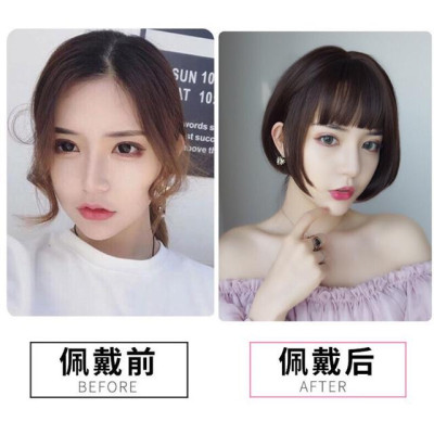 Tóc giả nguyên đầu cúp víc ngắn tém cao cấp - Tặng lưới chùm tóc