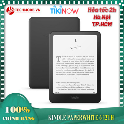 Combo Máy đọc sách Amazon Kindle Paperwhite 6 (Gen 12th) Kèm Bao Da, Mới nguyên Seal - Hàng chính hãng 