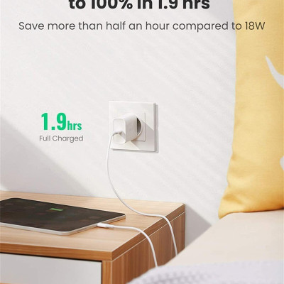 Ugreen UG70161CD127TK 30W PD3.0 màu trắng usb type c sạc nhanh - HÀNG CHÍNH HÃNG