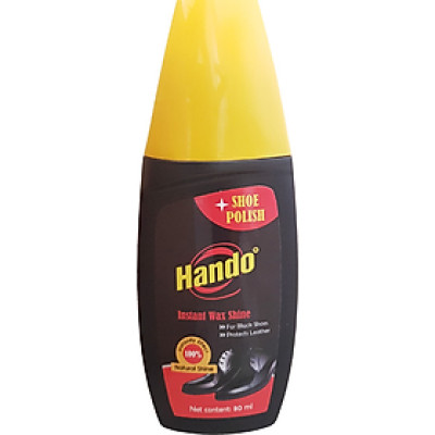Xi nước đánh giày da, đồ da Hando 80ml (màu Đen)