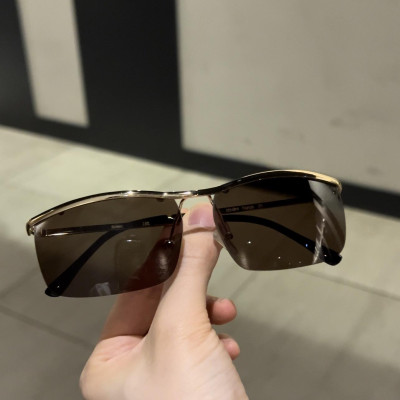 Kính râm Nam nửa viền Solex gọng kim loại nhỏ Fullbox phụ kiện cao cấp