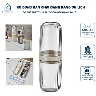 Hộp Đựng Bàn Chải Kem Đánh Răng Có Thể Làm Cốc Nước Súc Miệng Tiện Lợi Đi Du Lịch - Hộp ĐỰng Bàn Chải Du lịch Đa Năng - Hàng Chính Hãng MINIIN