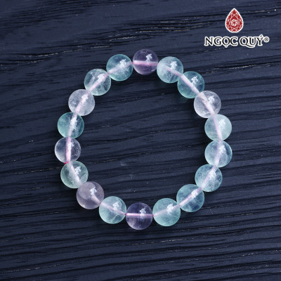 Vòng tay đá Prehnite xanh tím size hạt 10mm - Ngọc Quý