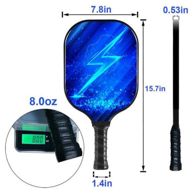 Bộ 2 Vợt Chơi Bóng Pickleball Siêu Nhẹ Và Nhanh Chóng Kèm Túi Đựng 4 Quả Bóng {gồm 4 bóng 1 túi ( 2 vợt)}