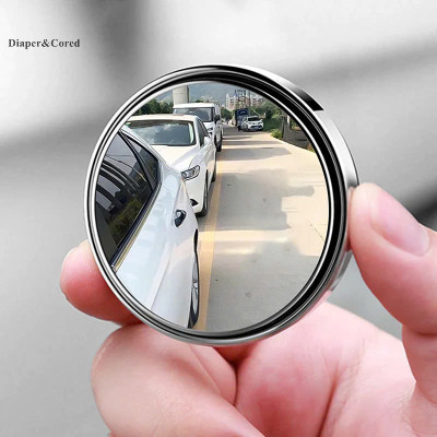 Set 2 Gương Cầu Lồi Gắn Kính Hậu Ô Tô Xoay 360° Xóa Điểm Mù Kính Thật Tráng Bạc Cao Cấp Loại Tốt