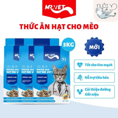 Thức ăn cho mèo MRVET T3 MỚI, gói 1KG hỗ trợ cải thiện đường tiết niệu cho mèo