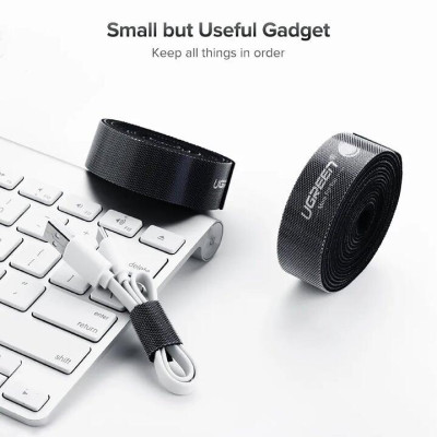 Ugreen UG40354LP124TK 2M Black Velcro Cable Organizer Black - HÀNG CHÍNH HÃNG