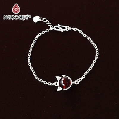Lắc tay hồ ly bạc gắng đá thiên nhiên - Ngọc Quý Gemstones