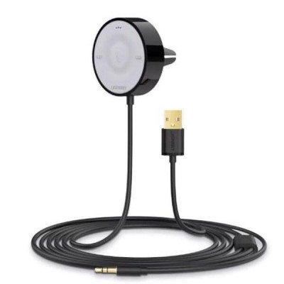 Ugreen UG40760CM124TK BT 4.2 màu Đen Thiết bị nhận âm thanh Bluetooth trên xe hơi chuẩn 3.5mm hỗ trợ APTX - HÀNG CHÍNH HÃNG