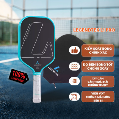 Vợt Pickleball Legendtek L1 Pro Cao Cấp - Xanh Nhạt - Lõi Poly Siêu Nhẹ, Mặt Carbon Cường Lực, Kiểm Soát Toàn Diện