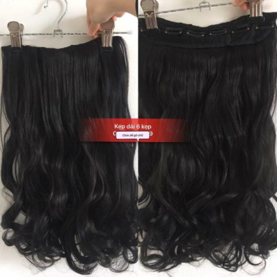  Tóc giả kẹp phím  50k️ tóc kẹp 6 cái 45cm nữa đầu cao cấp