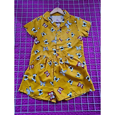 Bộ Pijama cộc nữ suông freesize kèm ảnh thật Vn25
