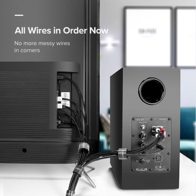 Ugreen UG60484LP124TK 2M cỡ 15mm băng dán Velcro màu đen ngang 1.5cm - HÀNG CHÍNH HÃNG