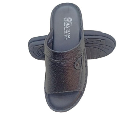 Dép Nam Quai Ngang HÀ NAM Da Bò Thật Cao Cấp DN220