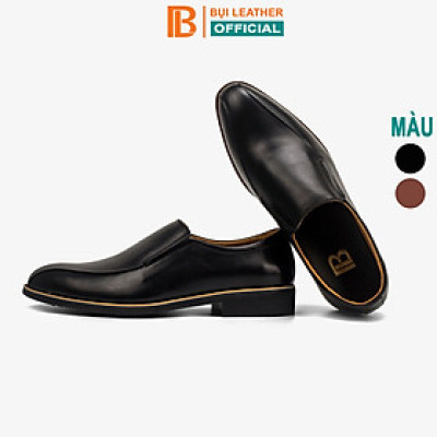 Giày lười da nam công sở Bụi Leather G110 - Da bò Nappa cao cấp - Bảo hành 12 tháng