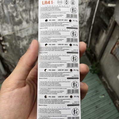 Vỉ Pin Cúc Áo Maxell LR41 / AG3 / L736F Nhật Bản 1,5V