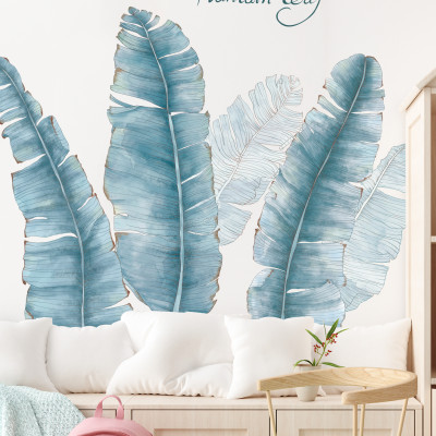 Decal dán tường cho bé Sticker dán tường in chất lượng cao có keo mặt sau mẫu Lá Chuối ZH77