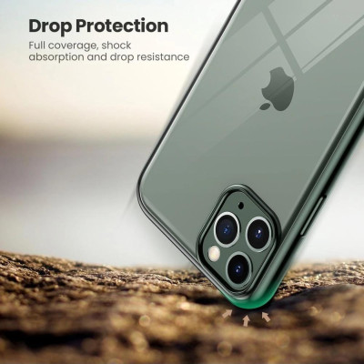 Ugreen UG80471LP268TK iPhone 11 Pro Max ốp lưng trong suốt viền xanh chống va đập - HÀNG CHÍNH HÃNG