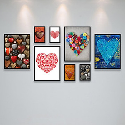 Set 8 Tranh Khung Kính treo tường Tình Yêu - PMK8008