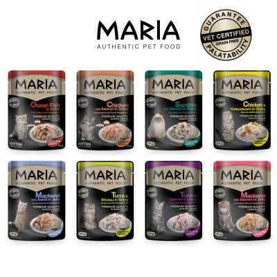 Pate Cho Mèo Maria nhập khẩu Thái Lan (1 hộp 12 gói 70g)
