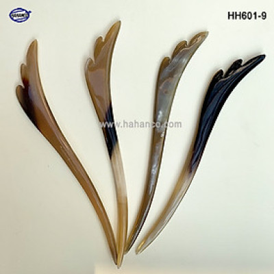 Trâm cài tóc bằng sừng bò Châu Phi (HH601) đục khắc hình dễ thương - Đủ kiểu dáng 