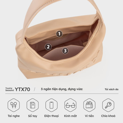 Túi Yuumy ( Thời trang nữ đeo vai phong cách hàn quốc size 29 - Túi xách da Seasand  YTX70 )
