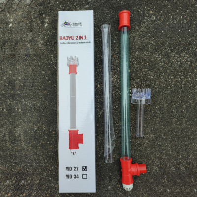 Bộ hút mặt đáy hồ cá MD27 75cm cho bơm BAOYU BY102-104 | Tự xoay, hiệu quả
