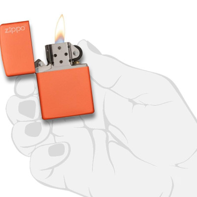 Bật Lửa Zippo Orange Matte with Zippo Logo 231ZL