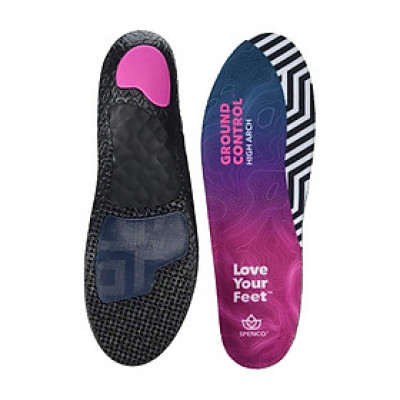 Lót giày cho chân vòm cao Spenco Ground Control High Arch ôm sát vòm chân, hỗ trợ giảm đau cân gan chân, gân achilles
