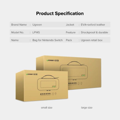 Ugreen UG50275LP145TK 26x13x8CM màu Đen Túi đựng phụ kiện đa năng chống sốc - HÀNG CHÍNH HÃNG