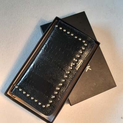 Ví nữ khóa kéo da bò vân cá sấu siêu đẳng cấp