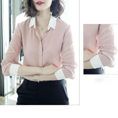 Áo Sơ Mi Nữ Trơn Viền Cổ Trắng L3 Chất Vải Đẹp, Mềm Mịn Tạo Cảm Giác Thoải Mái Cho Người Mặc