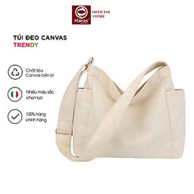 Túi Đeo Chéo Unisex Vải Canvas Phong Cách Hàn Quốc HARAS - HR301