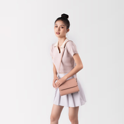 Túi Yuumy ( Thời trang nữ nắp gập dạng hộp size 21 - Túi đeo chéo da Seasand YN155 )